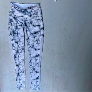 90 Degree White & Grey Marble Mesh Full Leggings